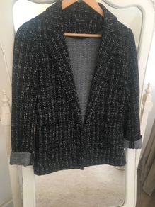 Smart Casual Jersey Black Check Jacket size 6