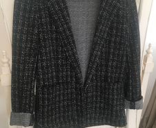 Smart Casual Jersey Black Check Jacket size 6