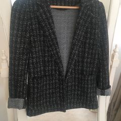 Smart Casual Jersey Black Check Jacket size 6