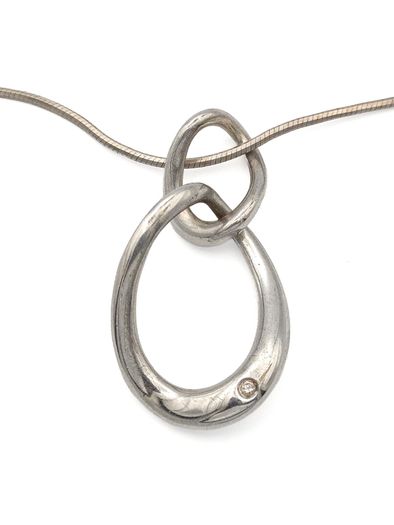 Hot Diamonds Designer 925 Sterling Silver Necklace & Earrings Set