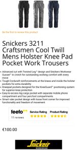 Snickers Work Trousers