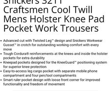 Snickers Work Trousers