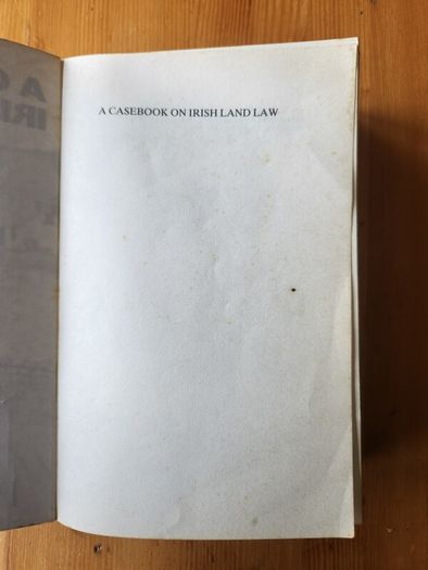A Casebook On Irish Land Law. J. C. W.wylie. 1984 Very Large Volume Paperback In Good Condition.  See Photos For Same.