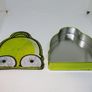 The Simpsons Homer Simpson yellow Fun Tin Case Empty Biscuit Tin 2003-04  Size 7 3/4" x 7 1/4" x 2" Image 3