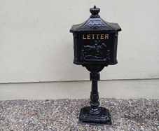 Cast aluminium post box
