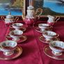 Vintage15 Piece Gloria Fine Porcelain Heavy Gold Gildings Coffee Set For 6 Person Setting Made In West Germany Image 3