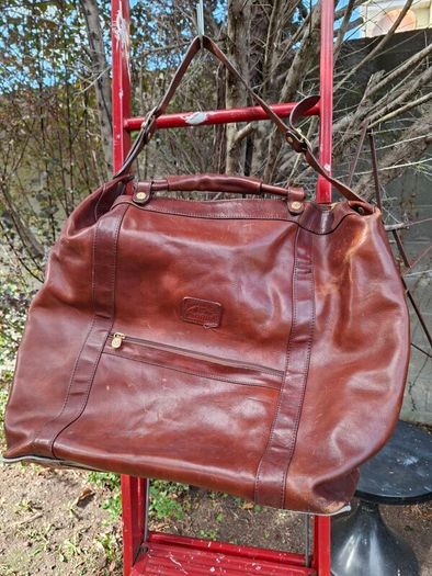 Large Vintage Leather Bucket bag