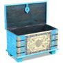 Storage Chest Blue Mango Wood 80x40x45 cm Image 8