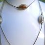 Vintage Multi Strand Beaded Necklace Elliptical Gold Tone Image 4