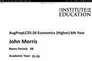 Institute of education h1 Economics notes