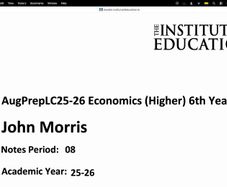 Institute of education h1 Economics notes