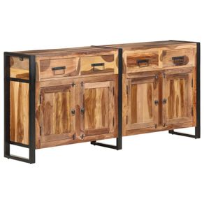 Sideboard 172x35x80 cm Solid Acacia Wood with Sheesham Finish