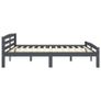 Bed Frame Dark Grey Solid Pinewood 180x200 cm Image 4