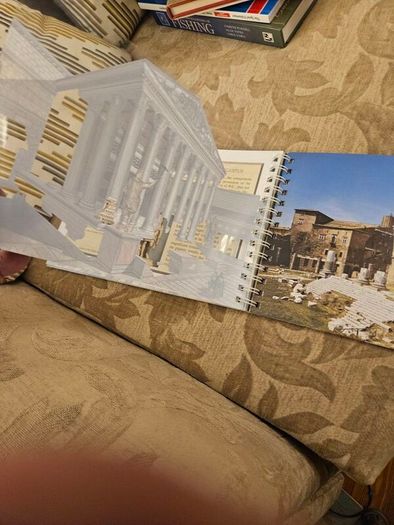 Archaeological Rome. Including 24 Transparent Overlays With Artist's Renditions Of Ancient Rome,ostia And Pompeii. Large Volume Paperback In Good Condition.  See Photos For Condition.
