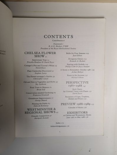 The Chelsea Year 1988/9  The Yearbook of the Royal Horticultural Society