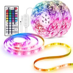 LED Strip Lights 20m, RGB Colour Changing LED Strip Lights with Remote 20m and Control Box, 20m LED Lights for Bedroom, Kitchen, 2 Rolls of 10m