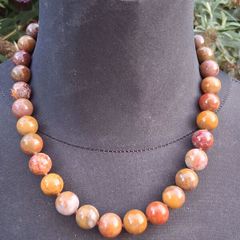 Stunning Knotted Red Jasper Necklace