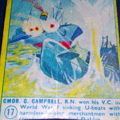 Victoria Cross Heroes Wax Gum Wrapper - Yellow Border.