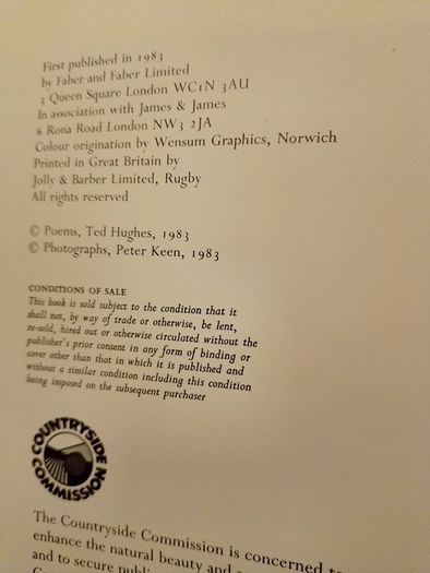 Ted Hughes RIVER Poetry 1983 First Edition
