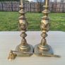 Edwardian Brass Candle Sticks Image 8