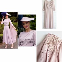 Veni Infantino blush cape dress stunning mother of the bride / groom wedding chic