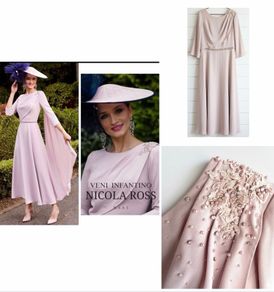Veni Infantino blush cape dress stunning mother of the bride / groom wedding chic