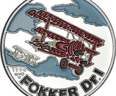 1994 Cuba 10 Pesos Silver 0.999 20g Coloured Coin Fokker Dr. I. ( In Capsule)