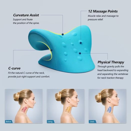 Brand New Neck & Shoulder Support Pillow Cervical Traction for Neck Pain