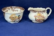 Royal Worcester Palissy Game Series Milk Jug and Sugar Bowl