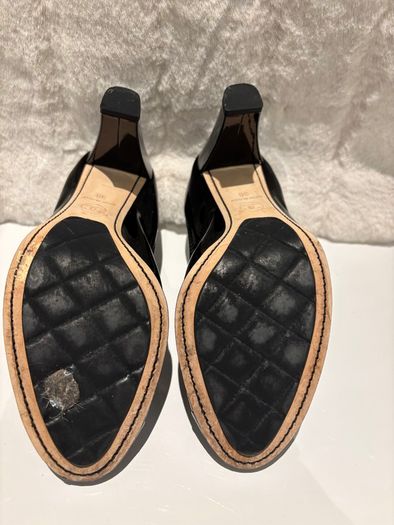 CHANEL Black Patent Pumps