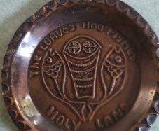 The Loaves and Fishes /Holy land /Copper Hang / 4 3/4 inches