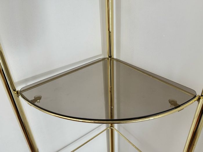 Gold corner shelves - matching pair