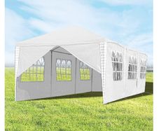 3 x 9 m Gazebo, UV Protection Party Tent, Material High-Quality Garden Tent with 8 Side Panels, for Wedding, Party, Garden, Market