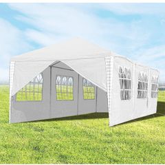 3 x 9 m Gazebo, UV Protection Party Tent, Material High-Quality Garden Tent with 8 Side Panels, for Wedding, Party, Garden, Market
