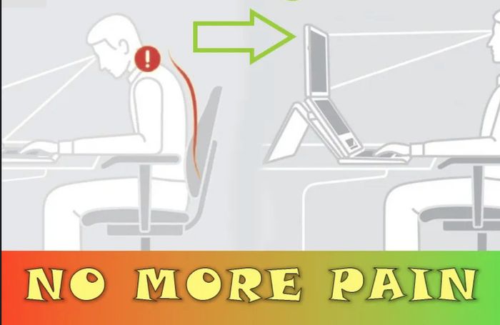 Ergonomic Laptop Stand 3D Printed Riser for Neck Pain Relief