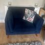 Blue Velvet Armchair Image 3