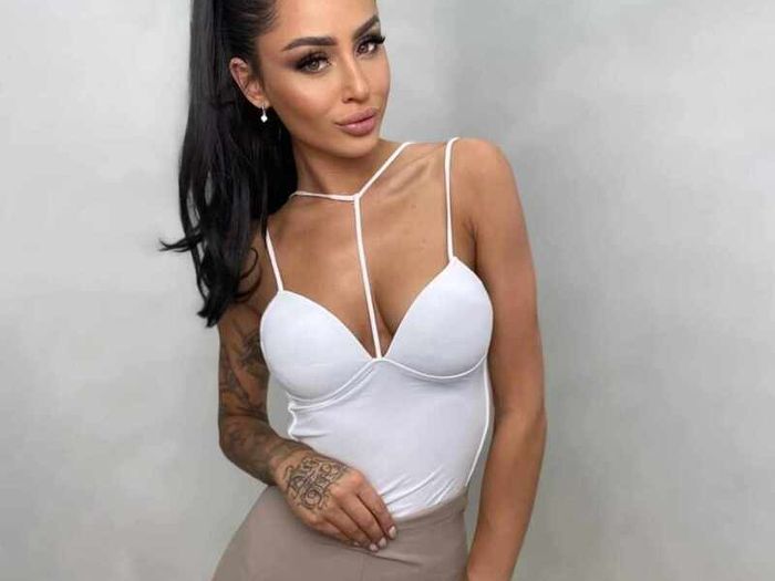 White top with thin straps