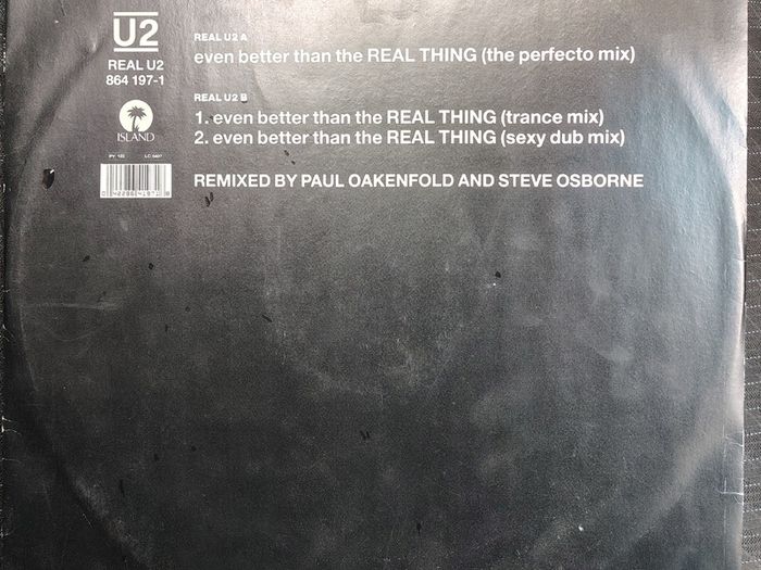 U2 - Even Better Than The Real Thing (Remix) 12" Vinyl EP (1992) Ltd Ed Electro House Trance VG+