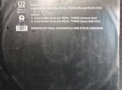 U2 - Even Better Than The Real Thing (Remix) 12" Vinyl EP (1992) Ltd Ed Electro House Trance VG+