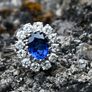 Vintage 1970/80s Sapphire & Diamond Ring Image 8