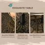 5-Piece Outdoor Furniture Dining Set, Cast Aluminum Conversation Set with 4 Chairs and Round Table with Umbrella Hole for Patio Garden Deck, Bronze Tone Image 5