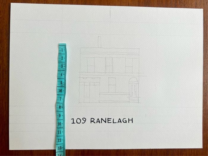 Custom Home Watercolour Painting