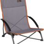 Folding Camping Chair Outdoor Low Lightweight Beach Chair Mesh Back Padded Armrest Collapsible with Carry Bag Grey Image 3