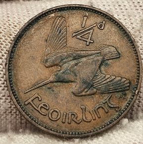 Ireland 1939 Farthing 1/4d Coin