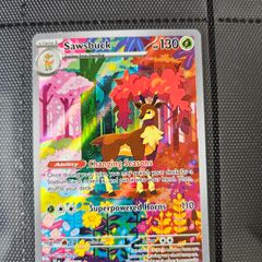 Pokemon Sawsbuck 166/162 Illustration Rare Temporal Forces Pokemon Card