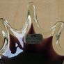 Newgrange purple inksplash glass candleholder bowl 22cm Image 2