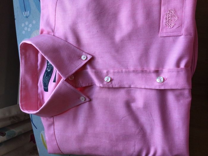 Paul Costelloe Mens Pink Long sleeve cotton shirt size L includes postage