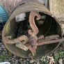 Cast iron antique land roller Image 3