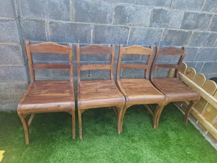 Vintage Bespoke Handcrafted Chairs x 4