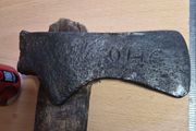Vintage Forged Steel Axe  OHC Stamped Original Handle Mid 20th Century